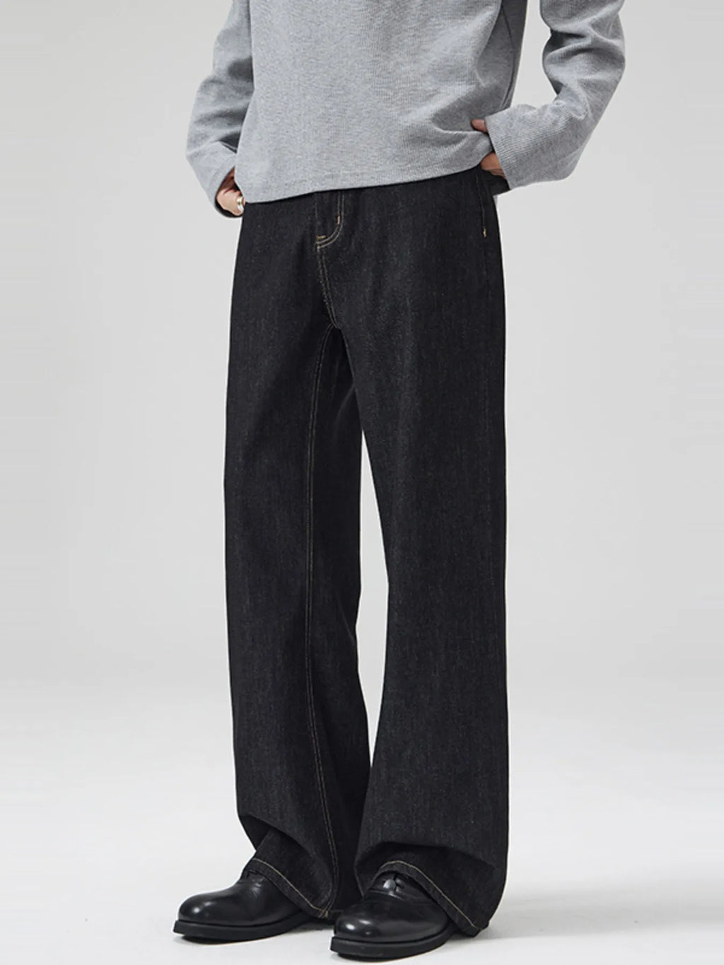 Men's Full Size Classic Washed Wide Leg Jeans Plus Size