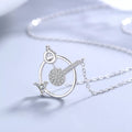 925 Sterling Silver Zircon Geometric Pendant Necklace