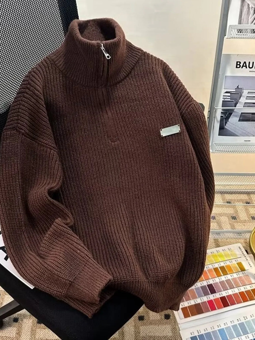 Men's Half-Zip Long Sleeve Sweater