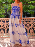 Printed Square Neck Maxi Cami Dress