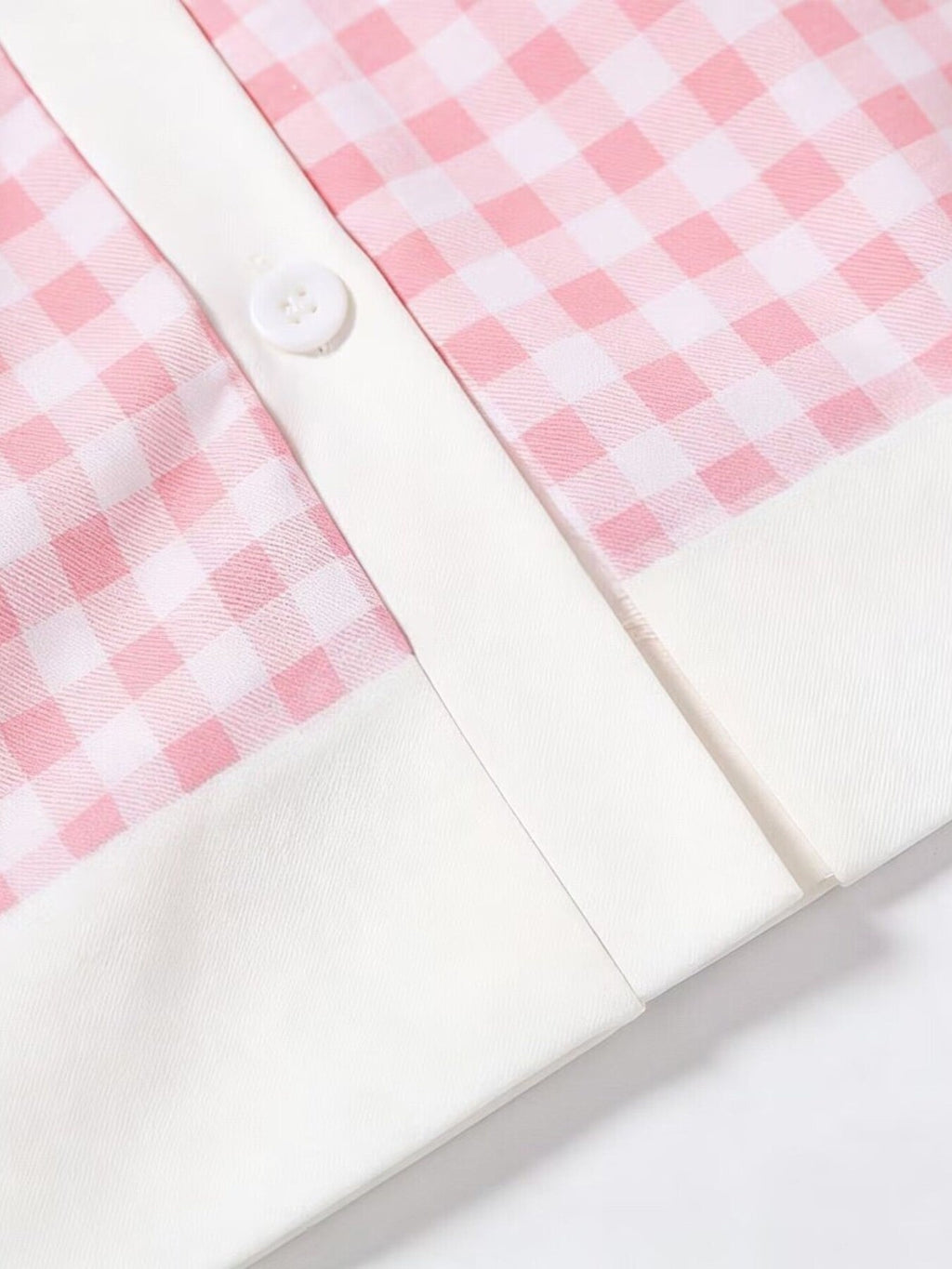 Children's Fruit Embroidered Sleeveless Plaid Dress