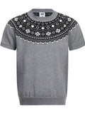 Men's Fair Isle Pattern Short Sleeve Sweater
