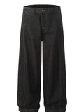 Men's Oversized Wide-Leg Wash Denim Jeans