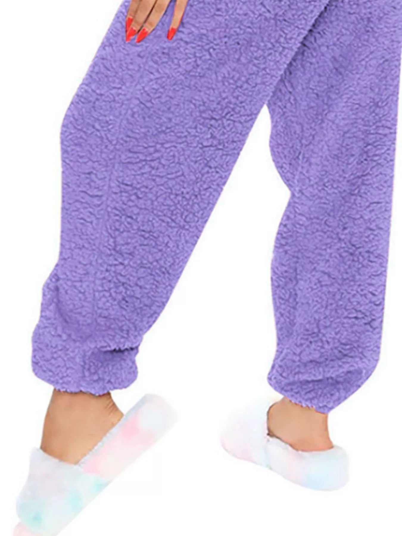 Fleece Hooded Open Back Jumpsuit