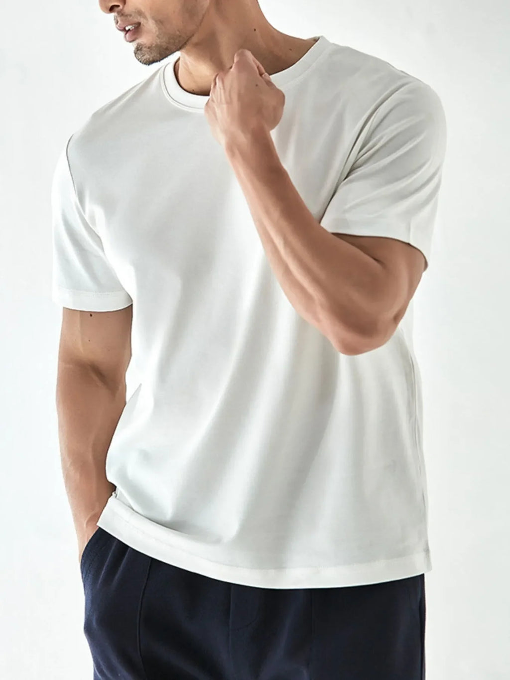 Men's Full Size Round Neck Short Sleeve T-Shirt Plus Size
