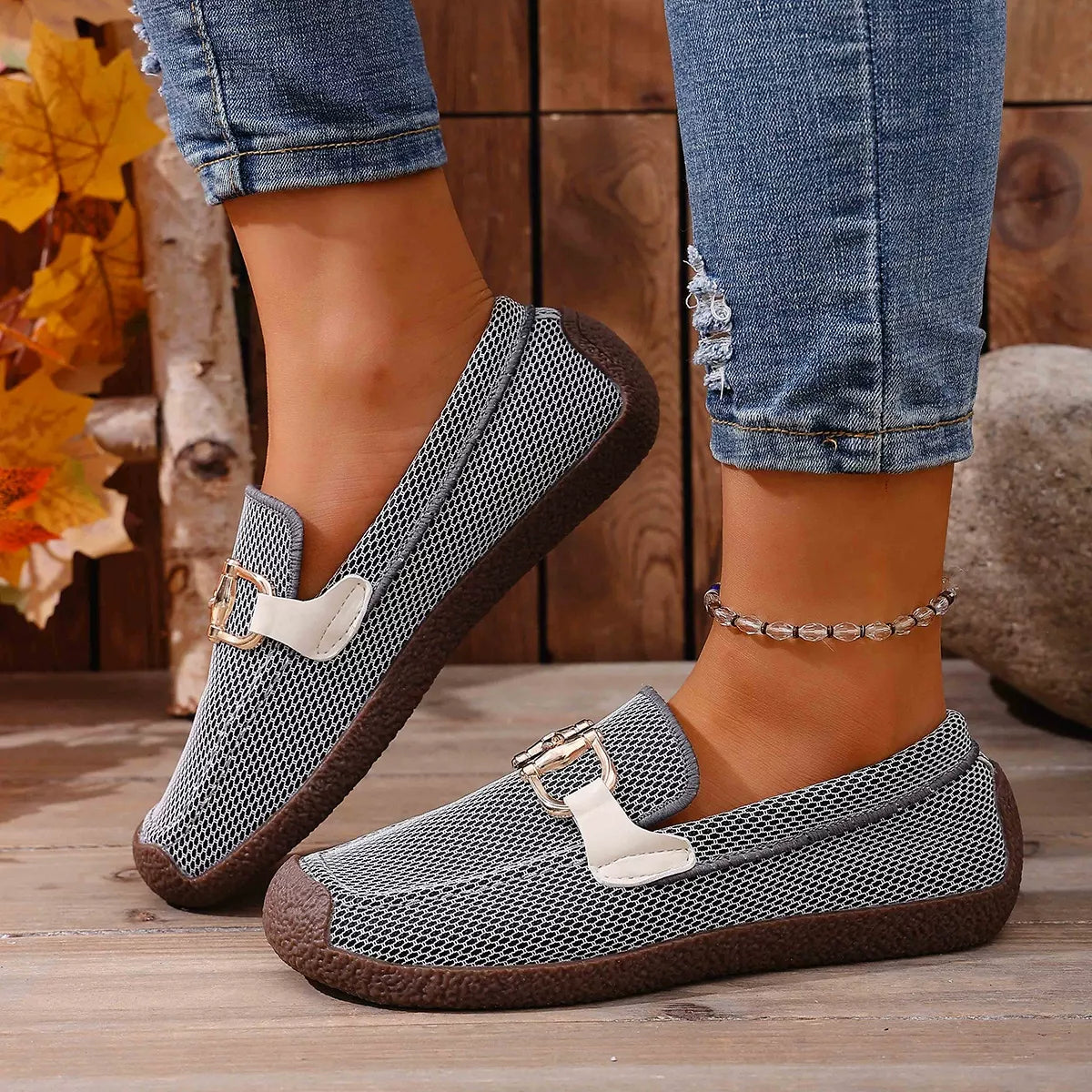 Round Toe Flat Slip-Ons