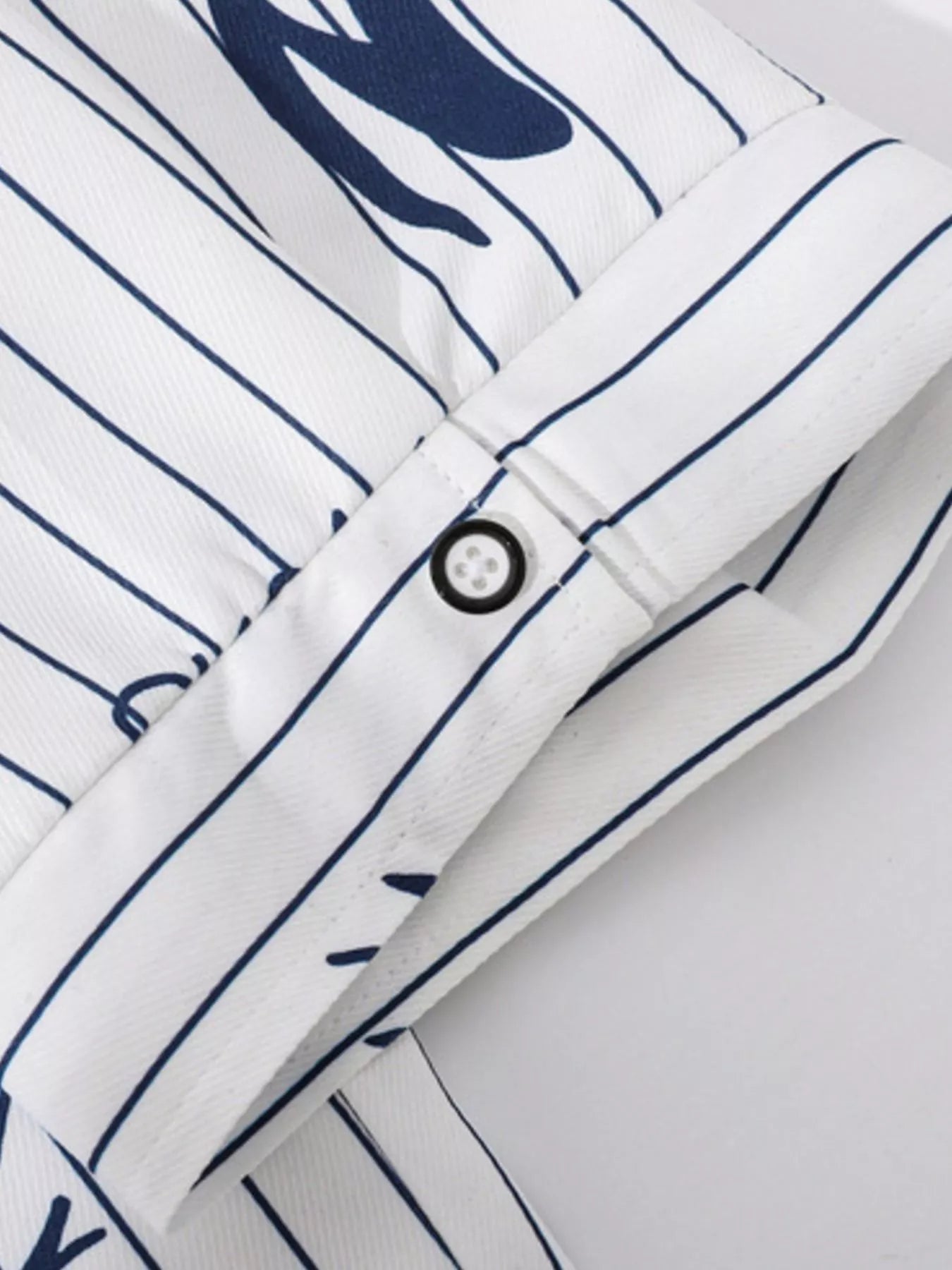 Men's Plus Size Striped Print Short Sleeve Casual Shirt