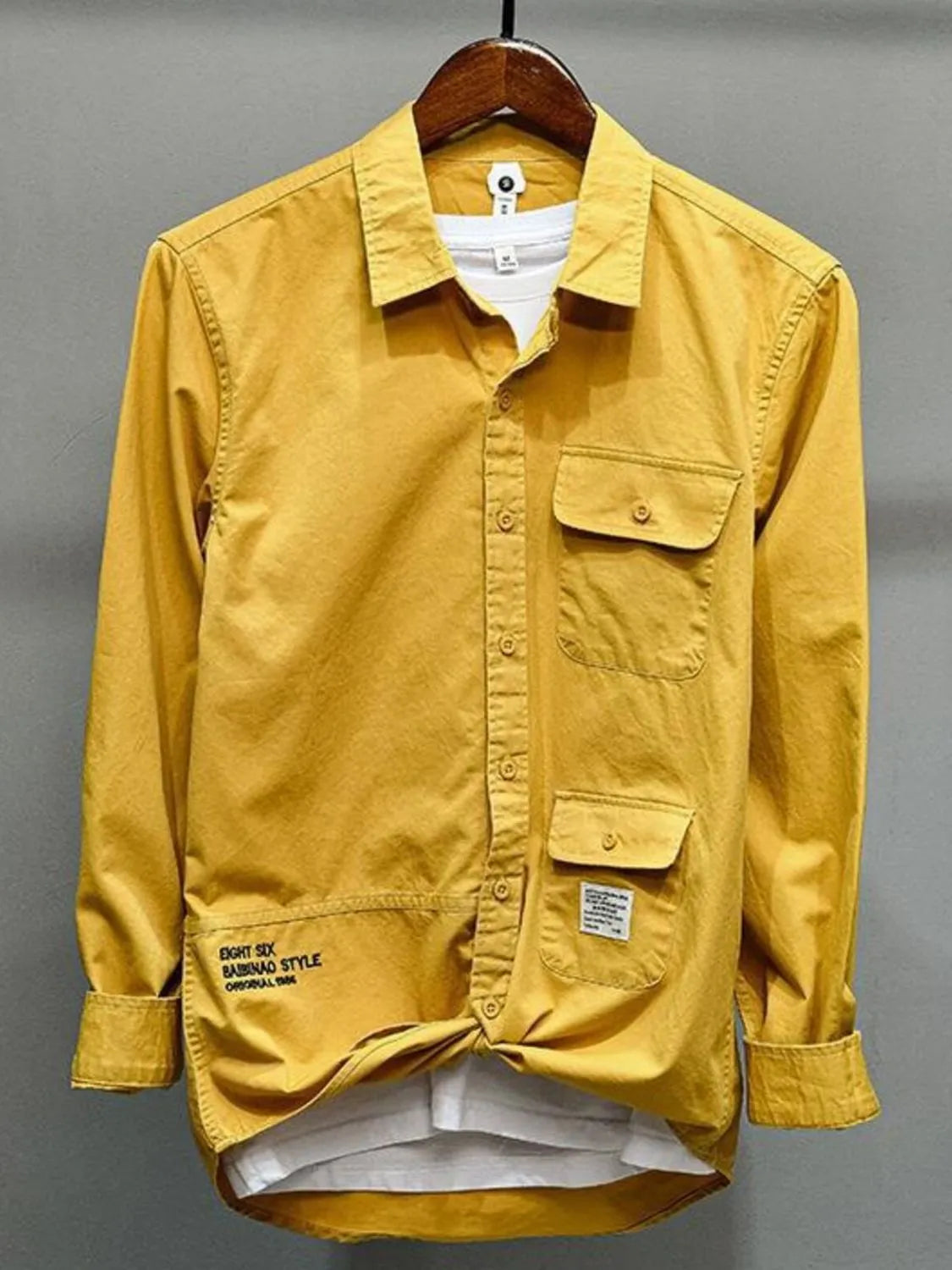 Men's Plus Size Button Up Long Sleeve Shirt