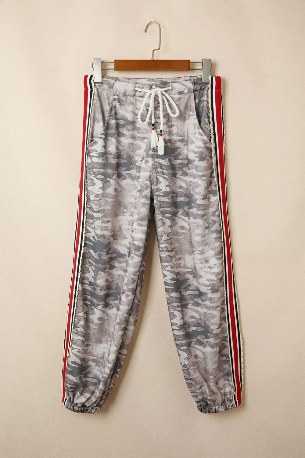 Camo Print Drawstring Waist Joggers