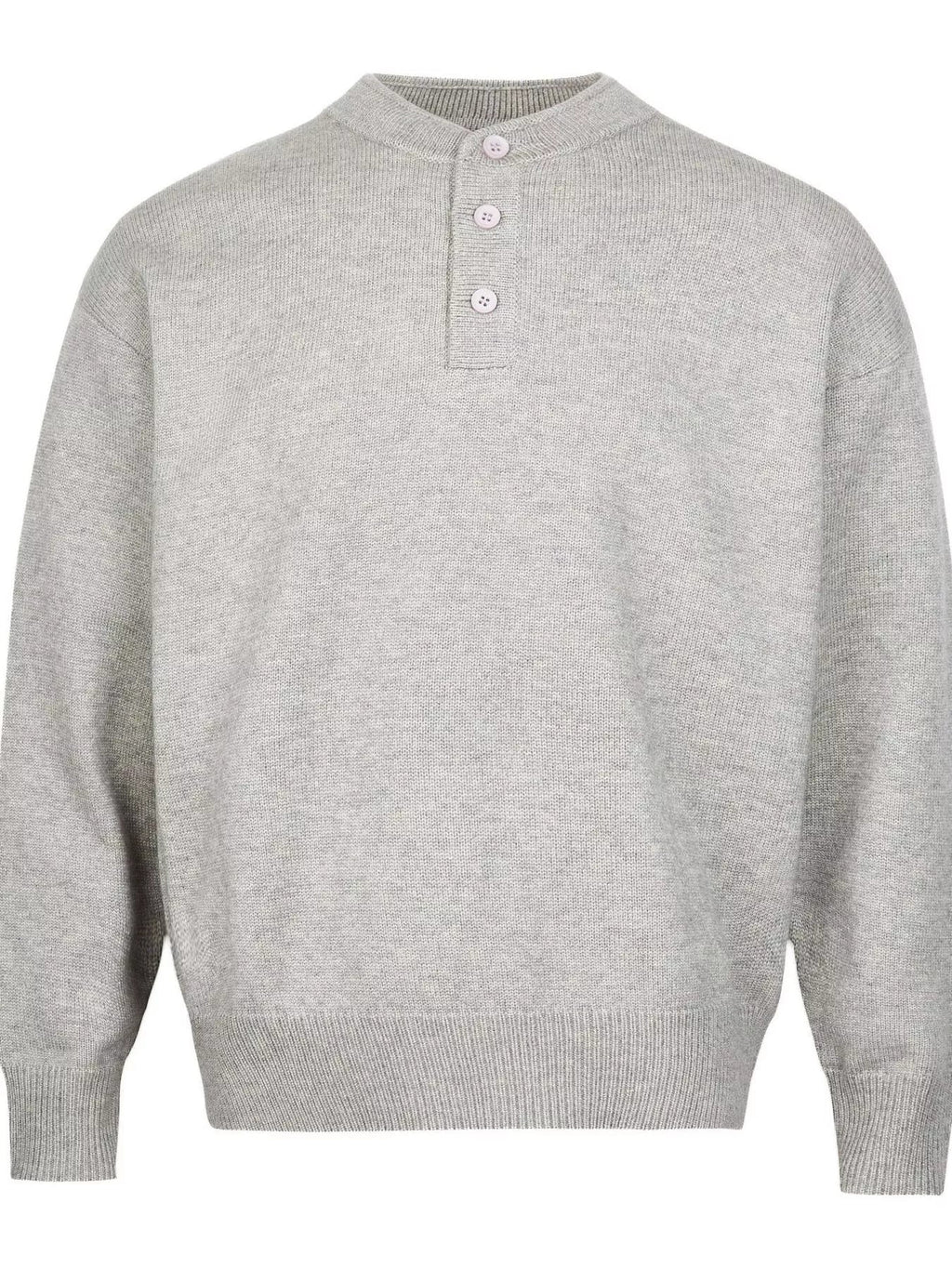 Men's Button Detail Drop Shoulder Sweater