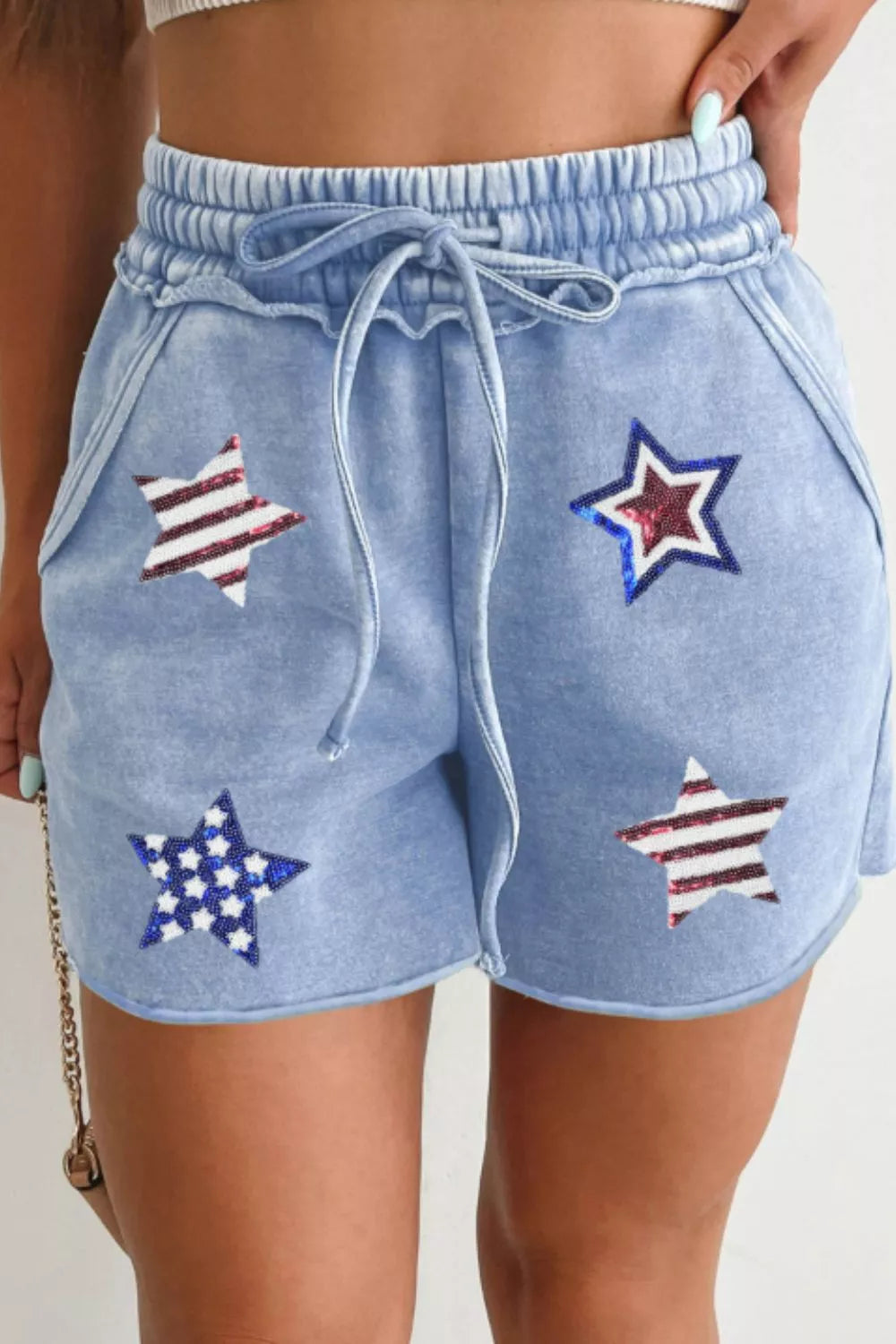 Star Drawstring Shorts