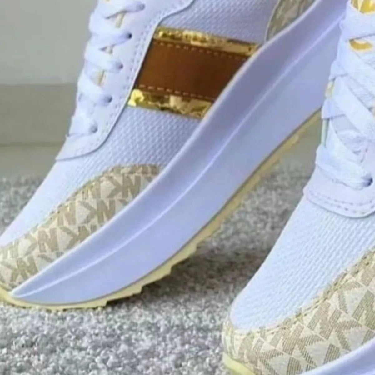 Round Toe Platform Sneakers