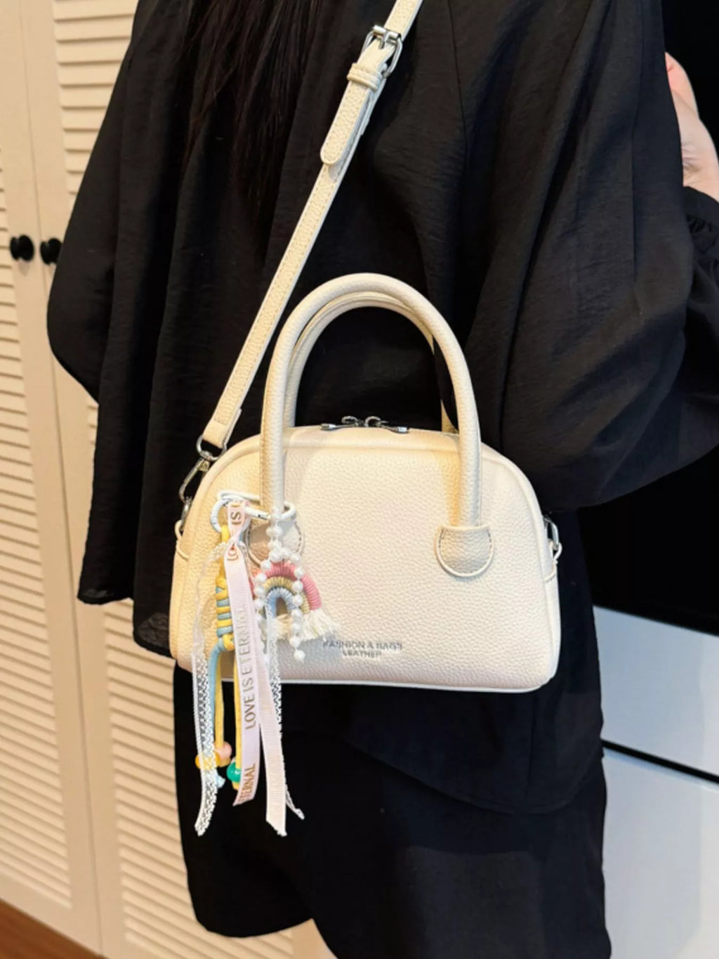 Charm Decor Crossbody Bag