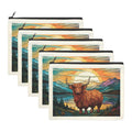 Baha Ranch Stained Glass Highland Cosmetic Bag Pack of 5 Made in America
