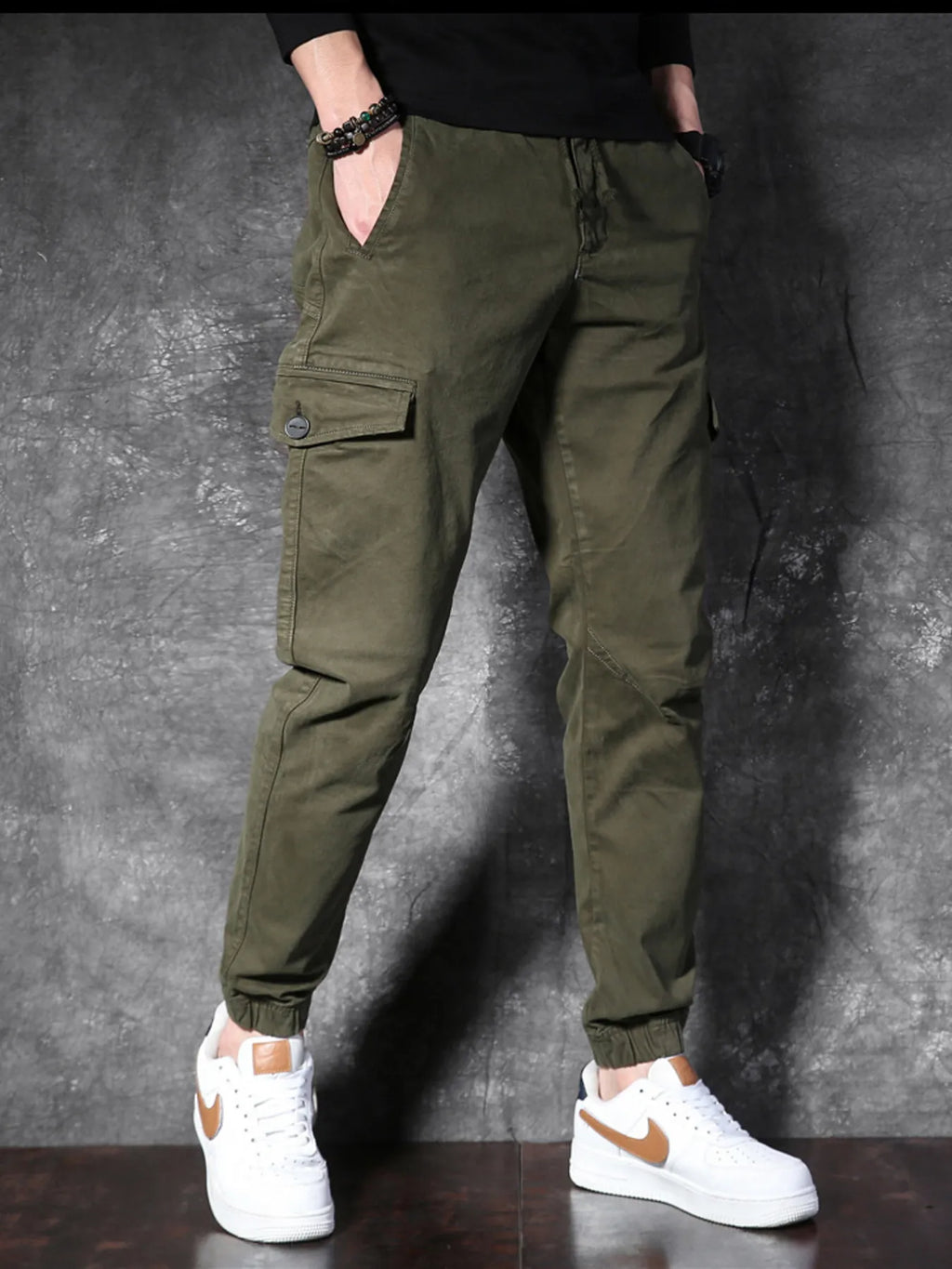 Men's Cargo Pants with Drawstring