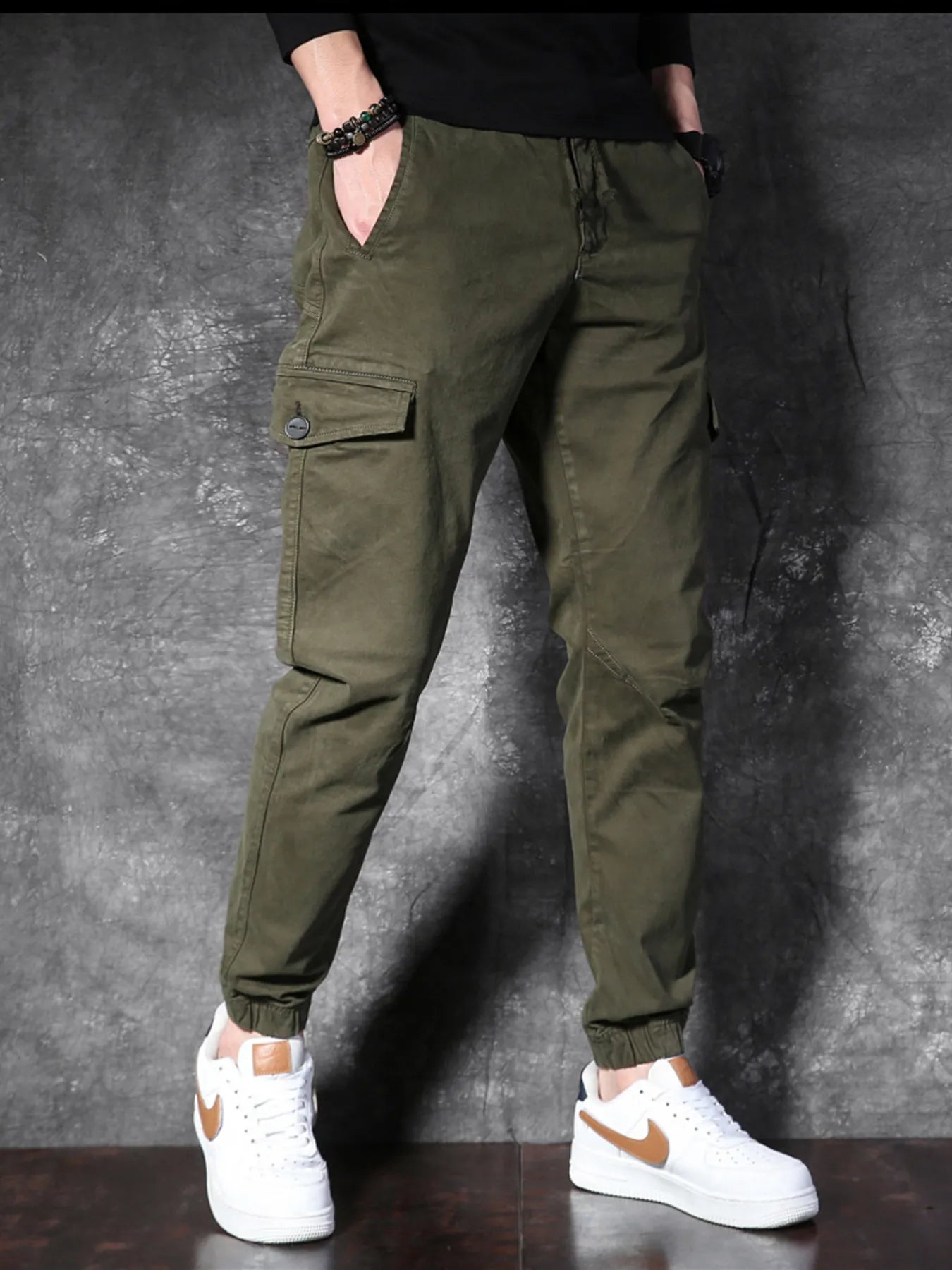Men's Cargo Pants with Drawstring