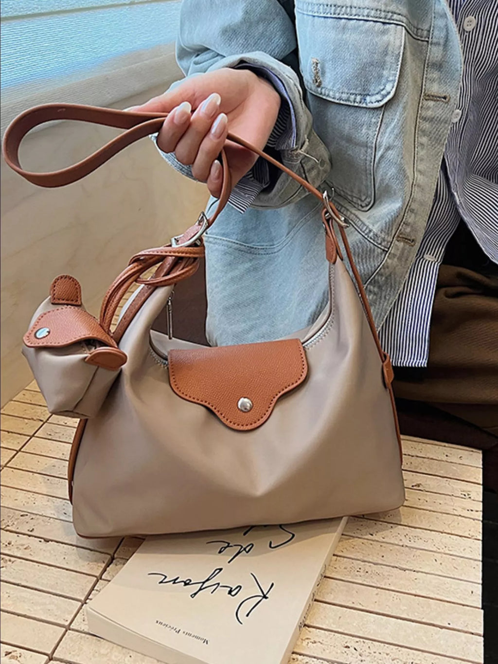 Hobo Crossbody Bag with Coin Purse