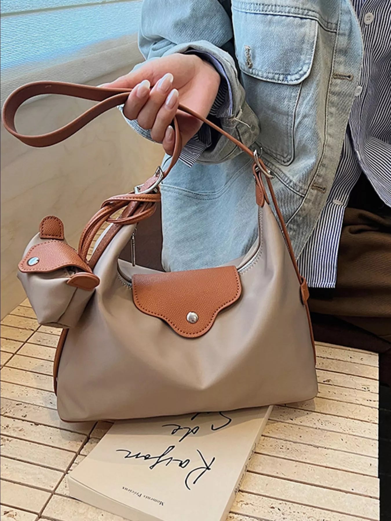 Hobo Crossbody Bag with Coin Purse