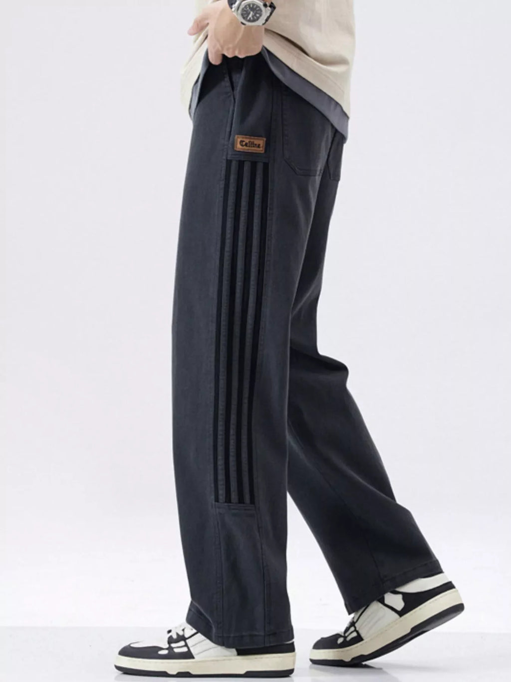 Men's Full Size Loose-Fit Drawstring Casual Pants Plus Size
