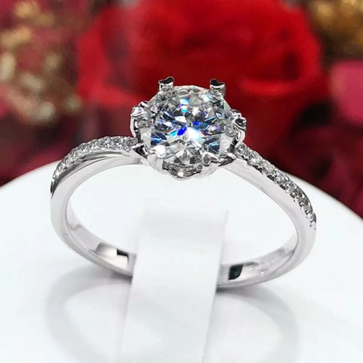 1 Carat 925 Sterling Silver Moissanite Ring
