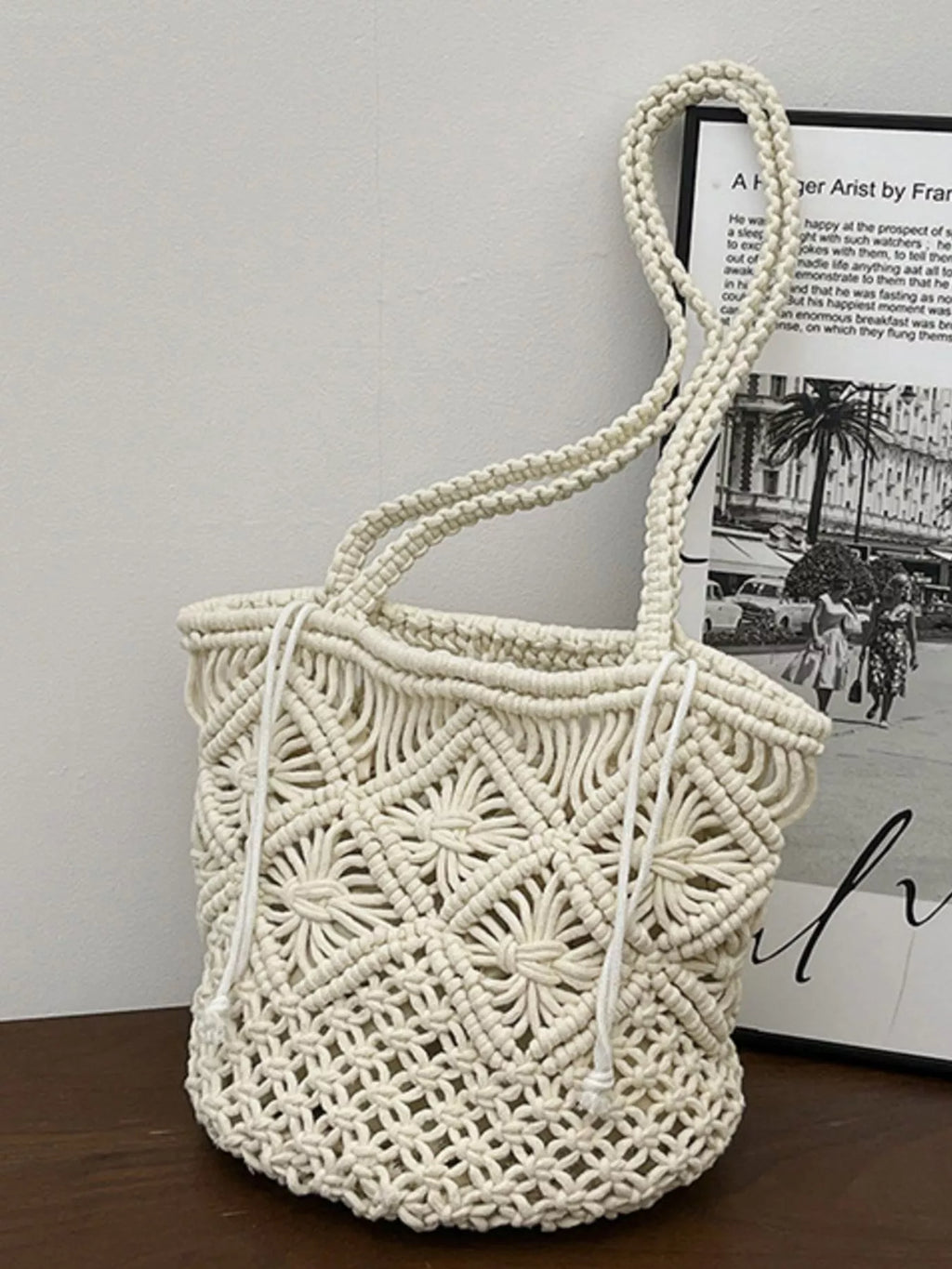 Crochet Bucket Shoulder Bag