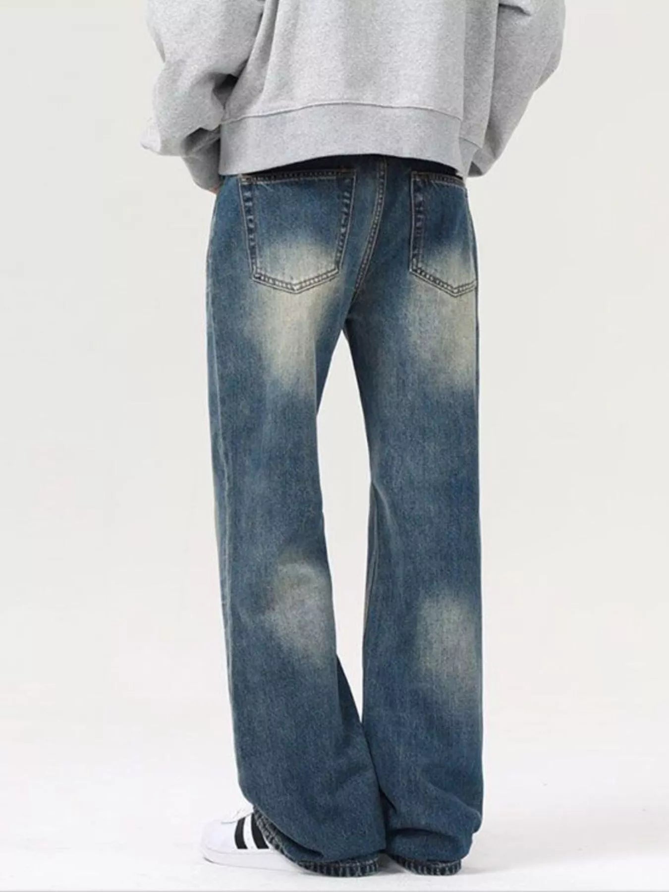 Men's Vintage Wash Loose Fit Jeans