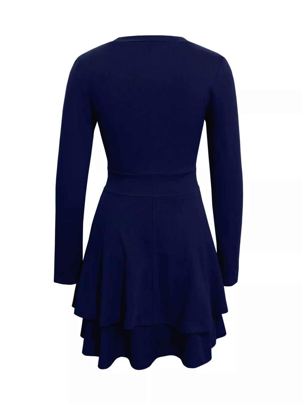 V-Neck Layered Ruffle Mini Dress