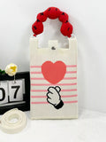 Heart and Hand Knitted Crossbody Bag
