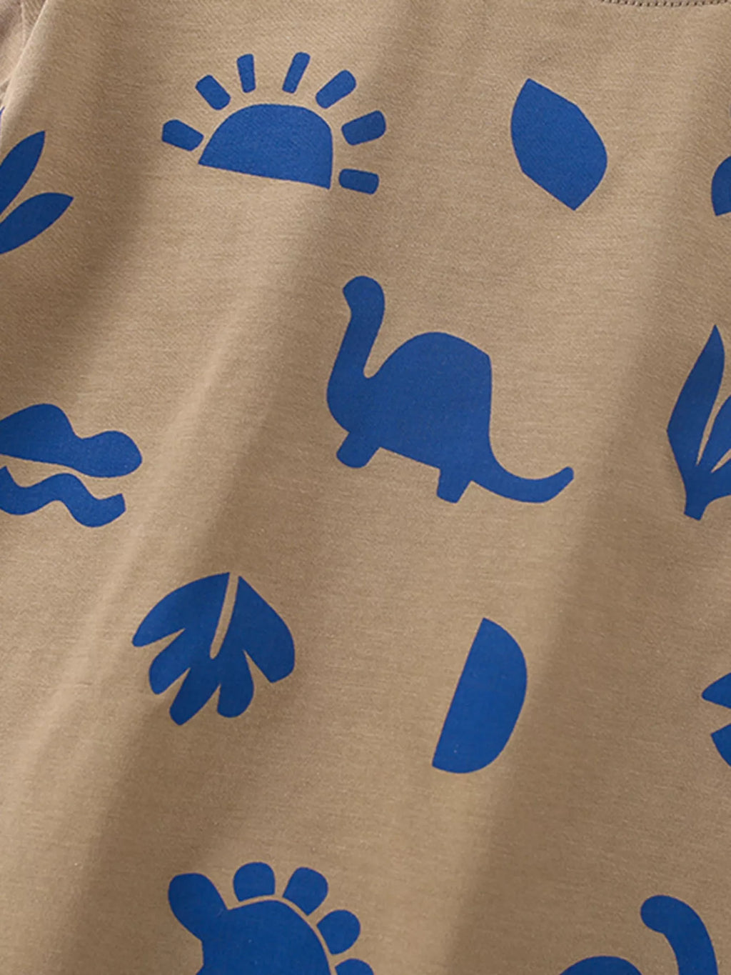 Children's Dinosaur Round Neck Top and Shorts Set
