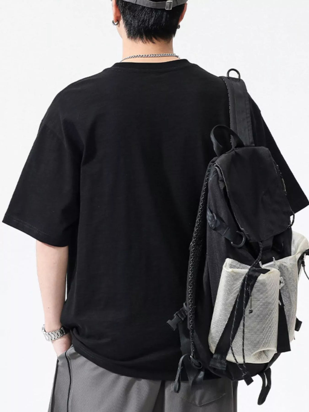 Men's Plus Size Round Neck Half Sleeve T-Shirt