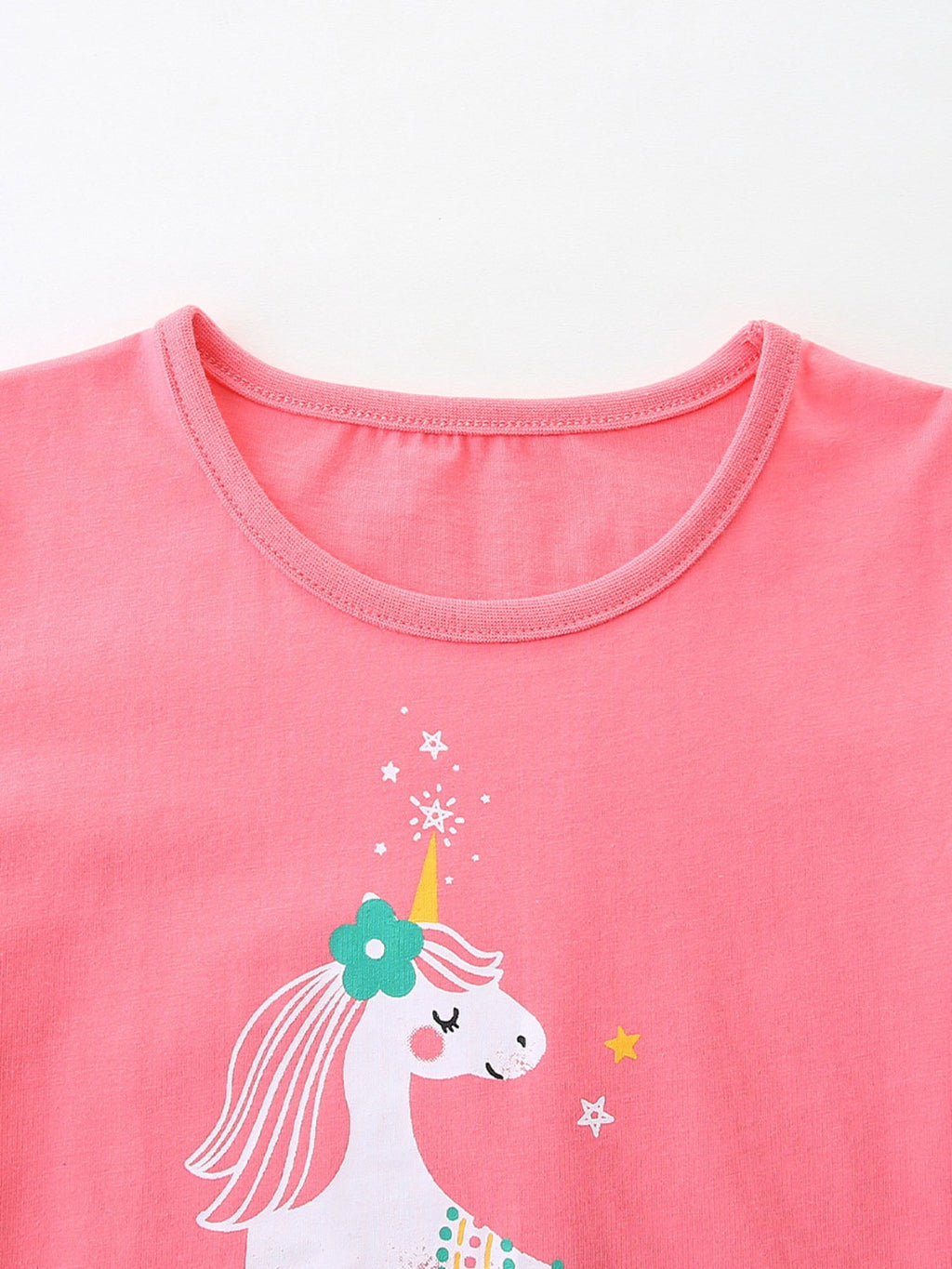 Children's Cute Unicorn Graphic Short Sleeve T-Shirt