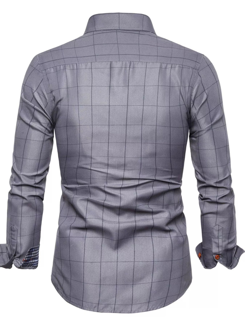 Men's Plus Size Classic Plaid Button-Down Shirt