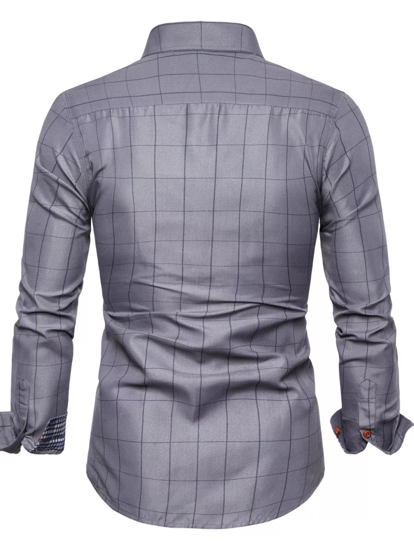 Men's Plus Size Classic Plaid Button-Down Shirt
