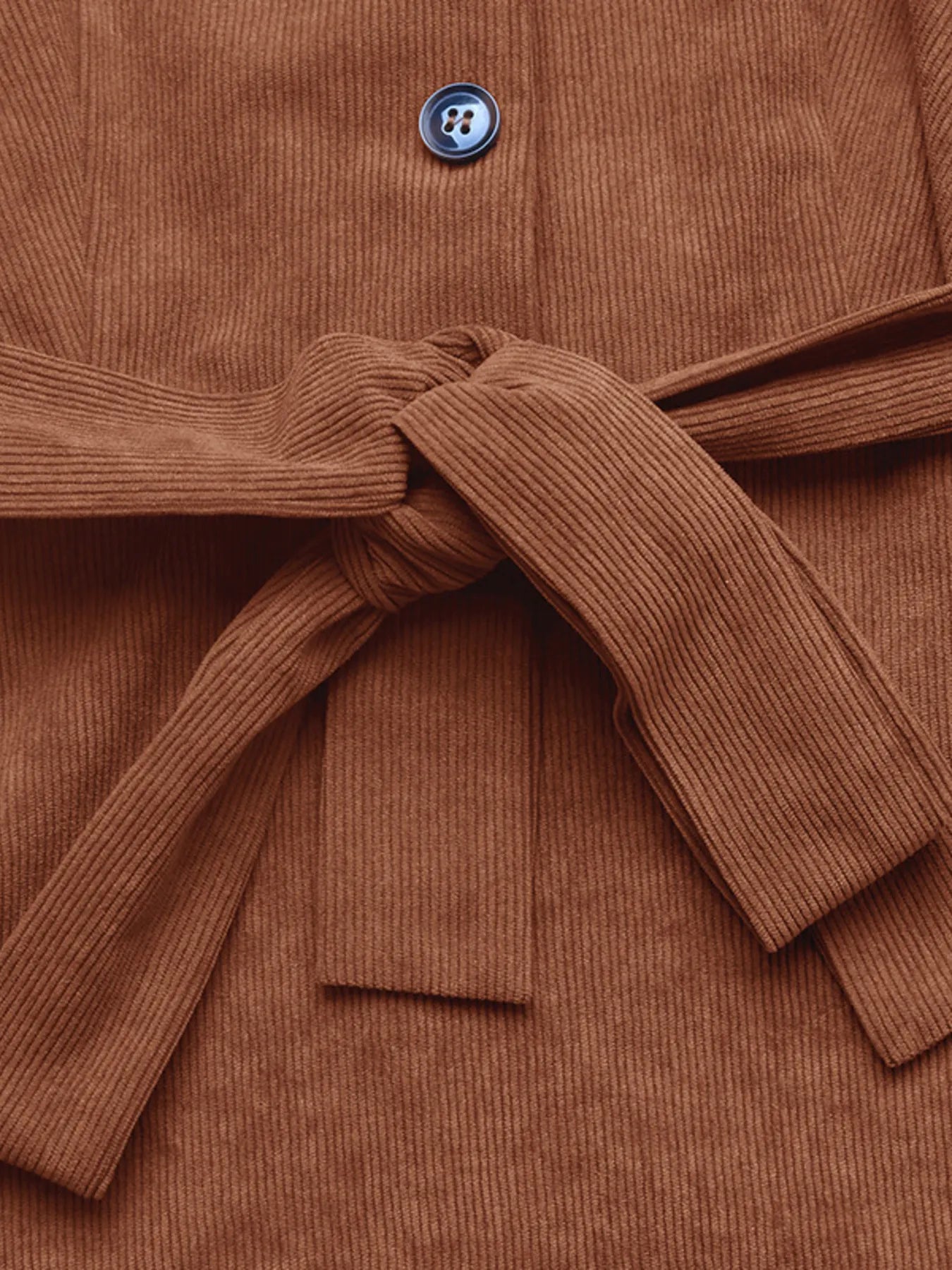 Long Sleeve Button Front Belted Midi Dress
