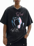 Men's Graphic Short Sleeve Oversized Washed T-Shirt