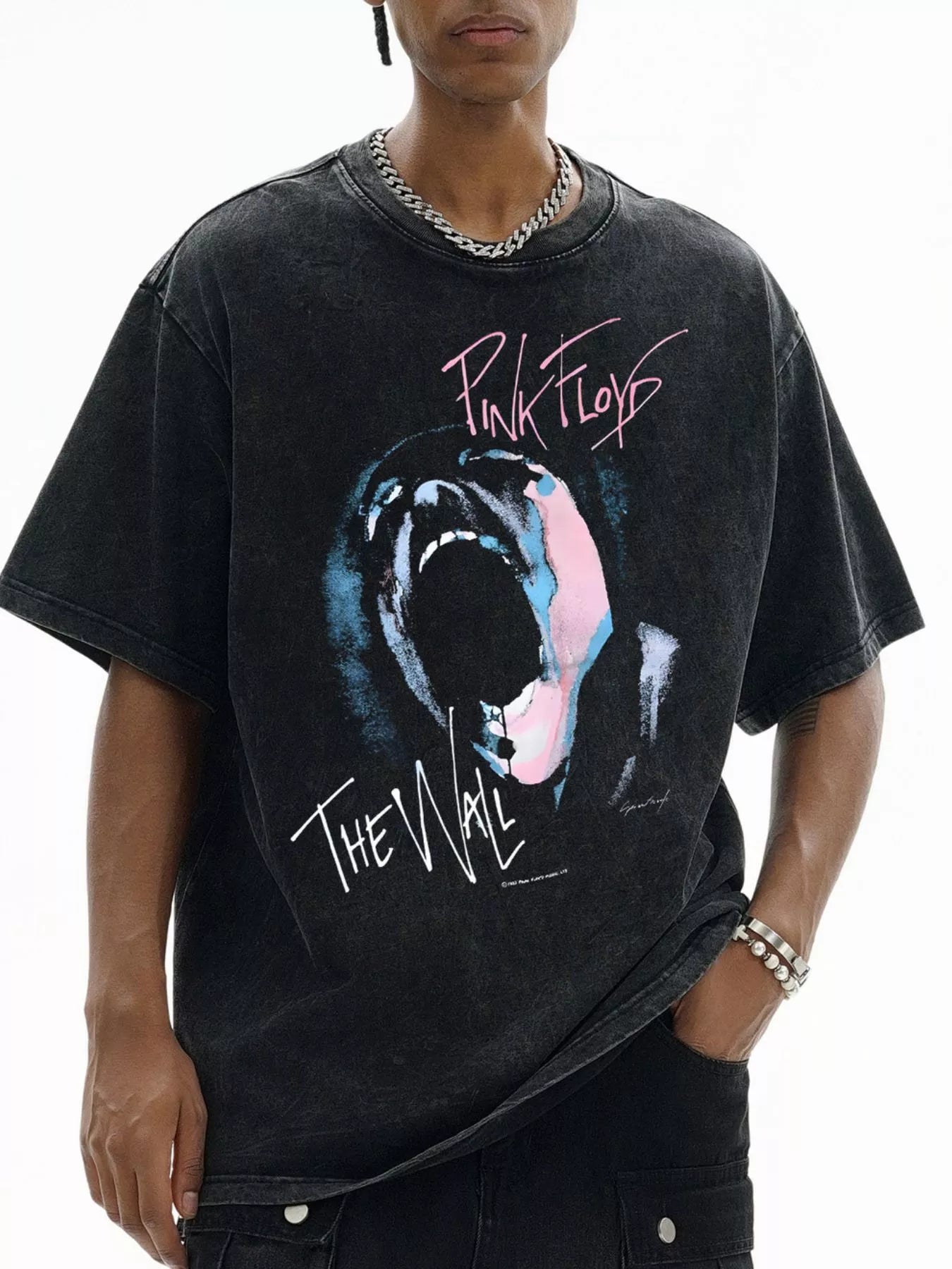 Men's Graphic Short Sleeve Oversized Washed T-Shirt