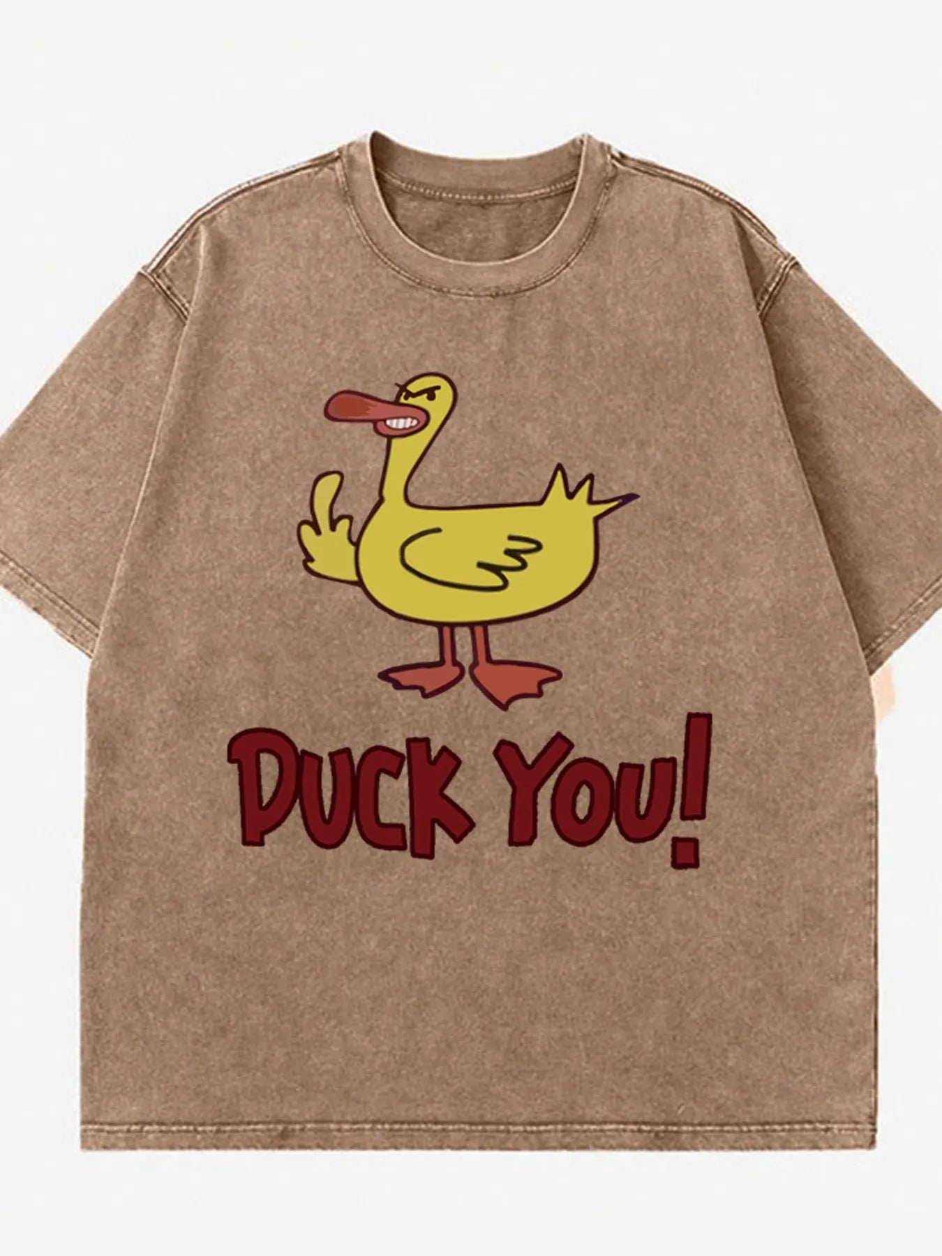 Duck Graphic Oversized Round Neck T-Shirt
