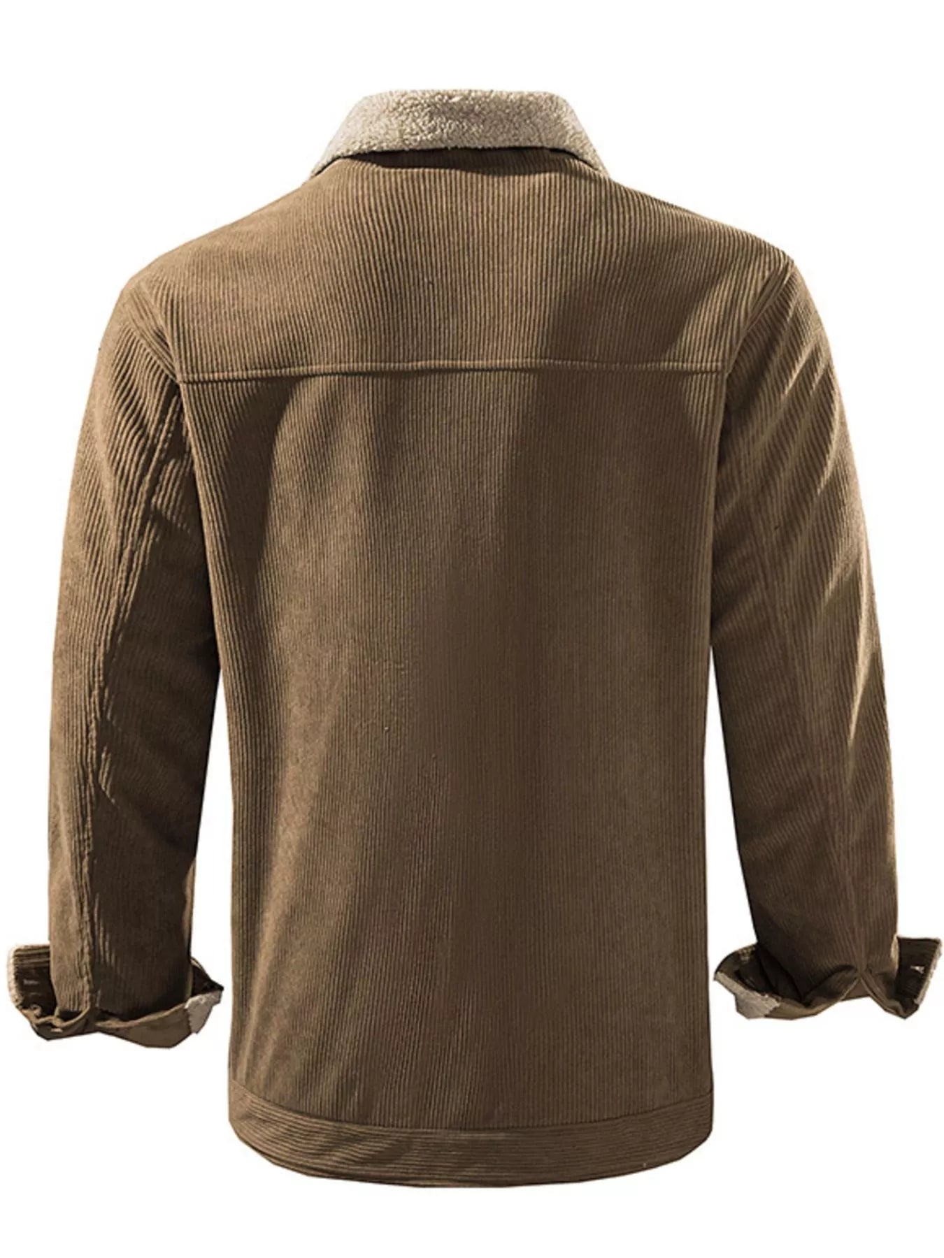Men's Corduroy Sherpa Lined Button-Up Jacket