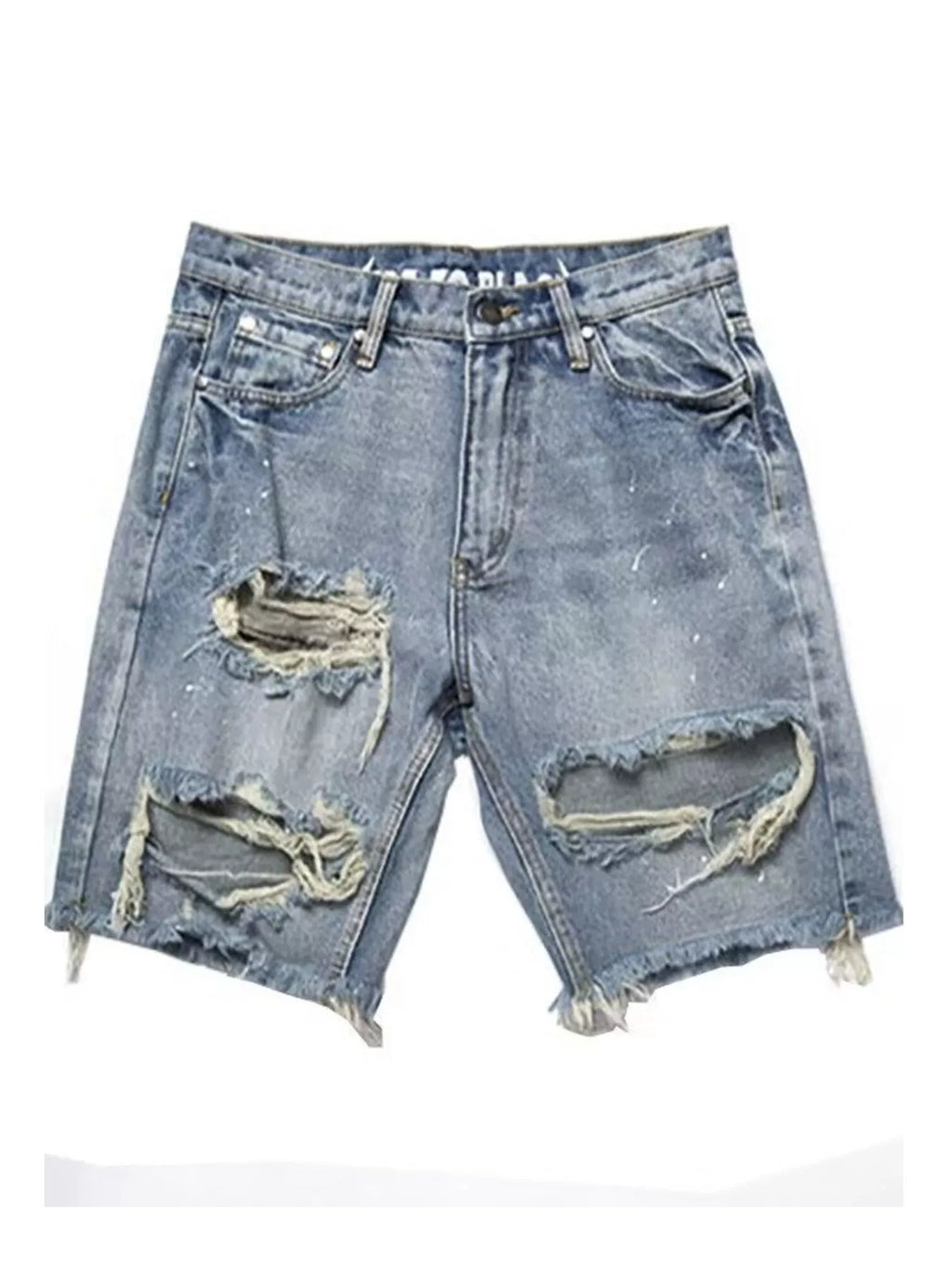 Men's Full Size Distressed Denim Shorts Plus Size