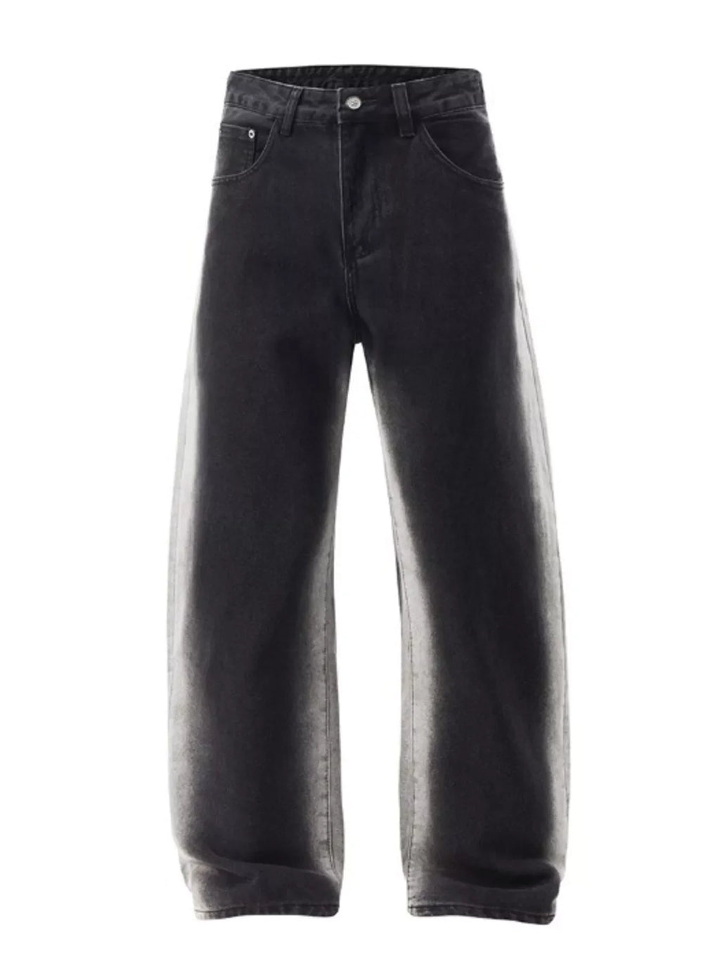 Men's Plus Size Washed Wide Leg Jeans
