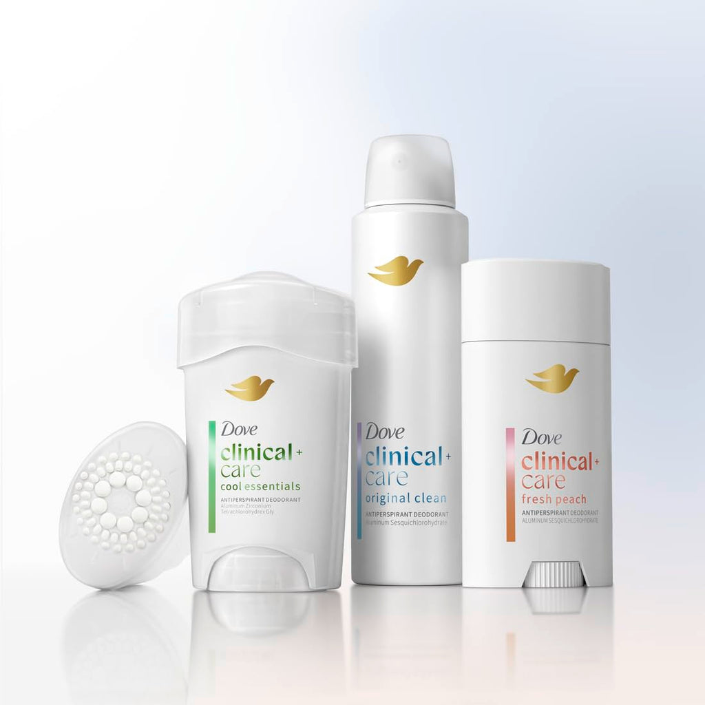 Dove Clinical + Care Antiperspirant Deodorant Dry Spray for Women Cool Essentials 3.8 oz
