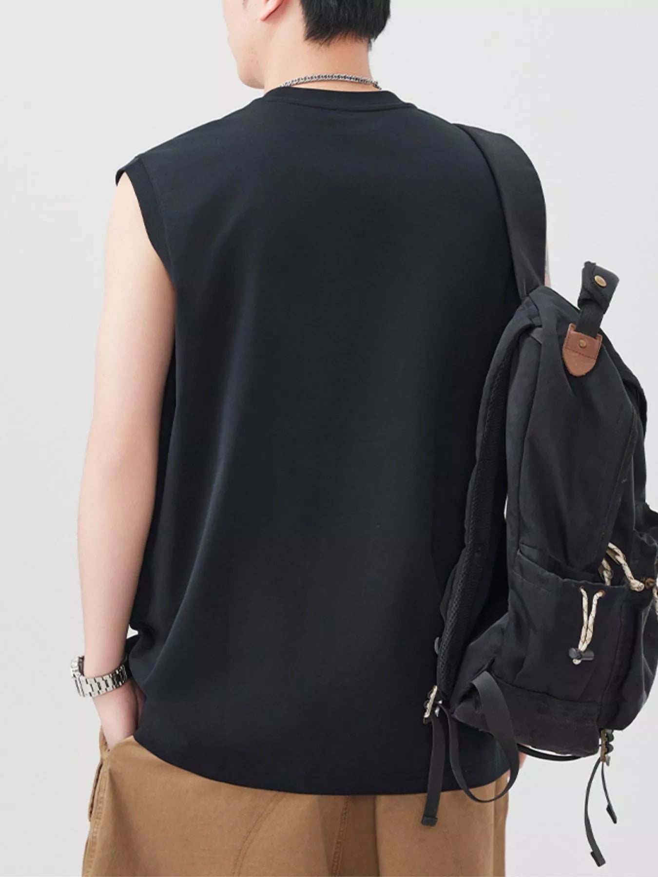 Men's Plus Size Round Neck Tank