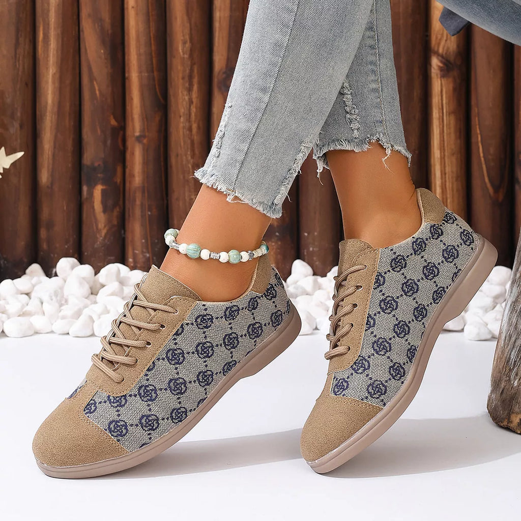 Round Toe Lace Up Sneakers