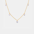 Stainless Steel Rhinestone Charm Necklace