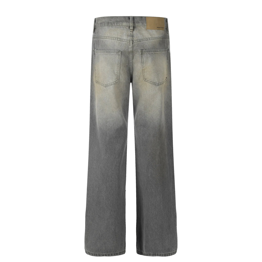 Men's Wide Leg Pocketed Jeans