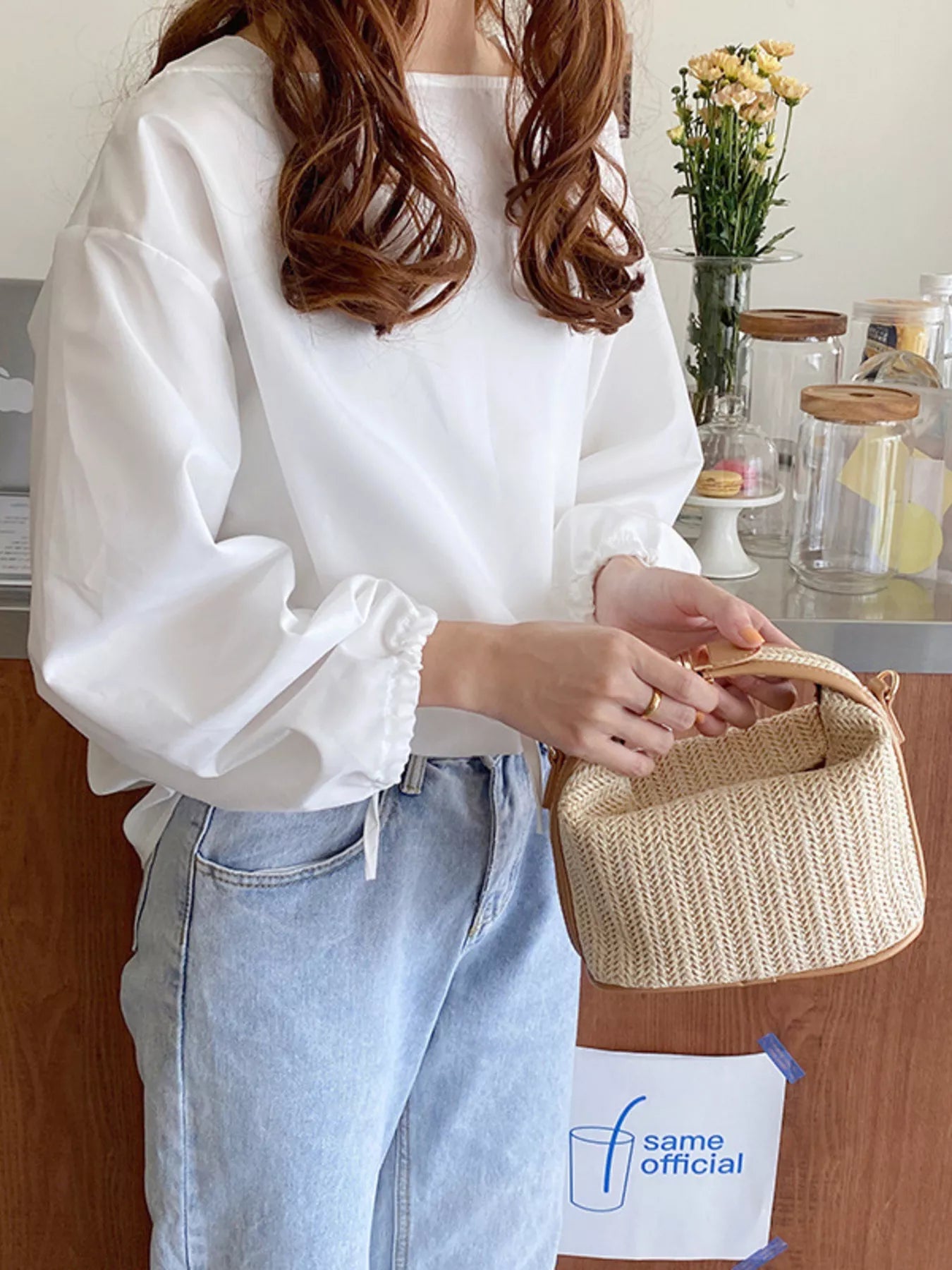 Woven Straw Crossbody Bag