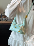 Embellished Hobo Crossbody Bag
