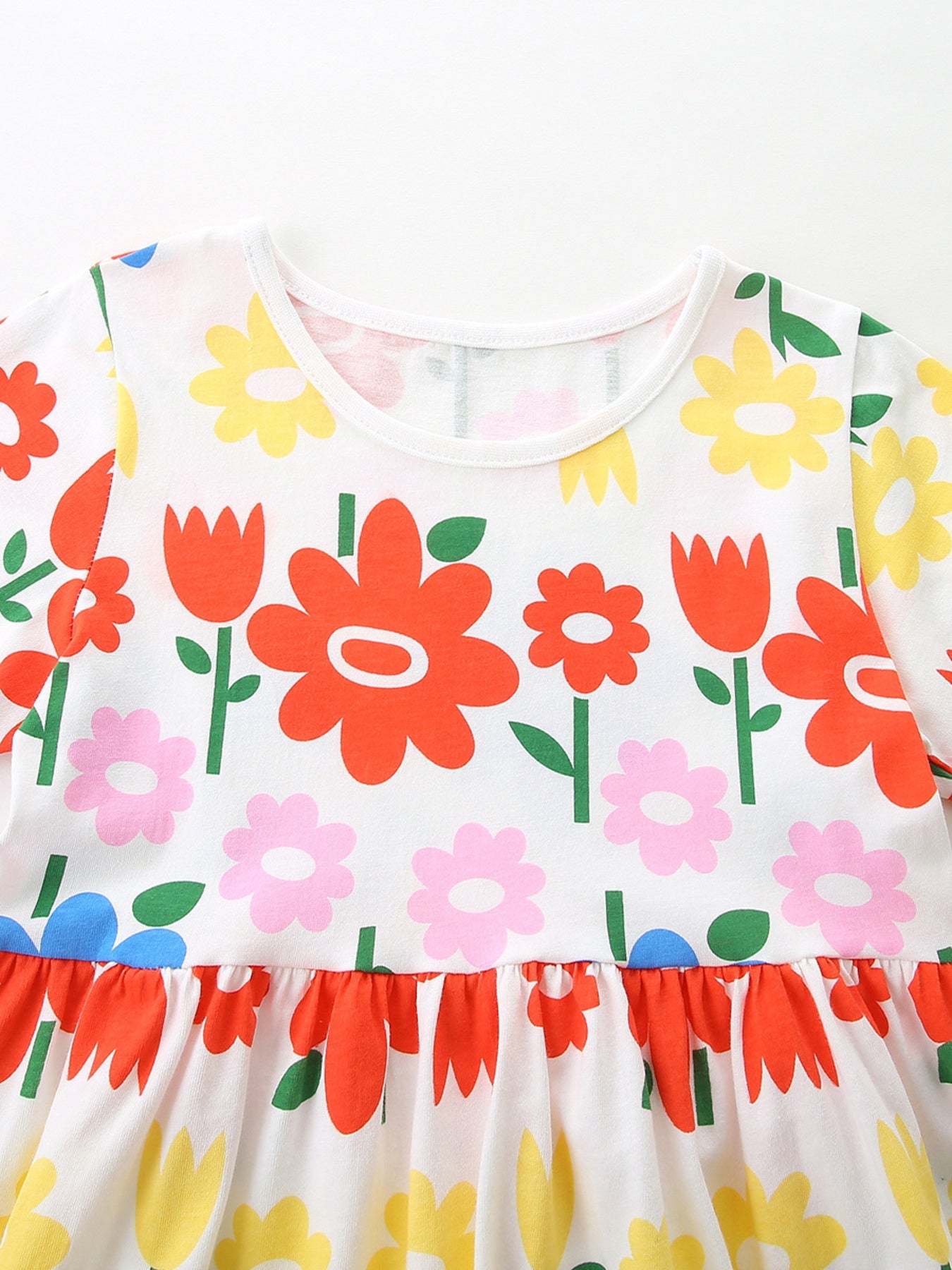Children's Floral Print Casual Dress