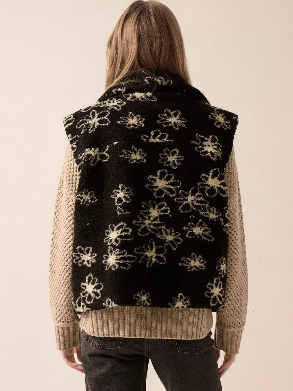 Zip Up Vest Coat with Pockets
