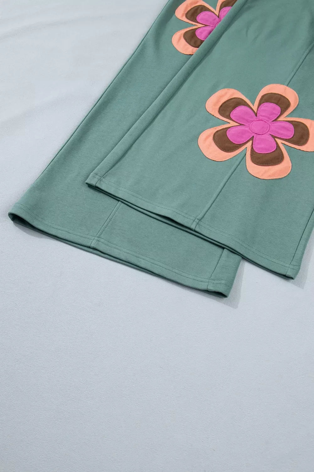 Floral Patchwork Wide Leg Pants
